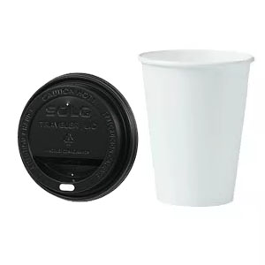 100 vasos desechables con tapa para café solo (114 ml - 4 oz), té