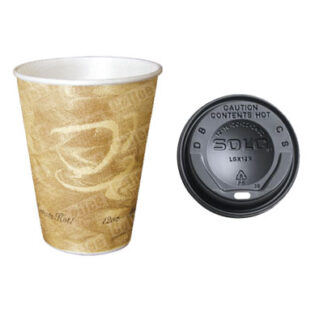 Desechables Monterrey Vaso para Café Impreso con Tapa 12 oz