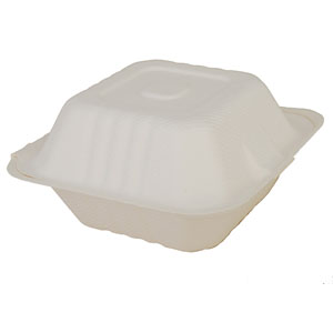 Contenedor tipo  Hamburguesero Desechable Biodegradable FIBRA DE PAPEL