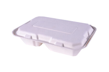 Contenedor Biodegradable para Alimentos con 2 Divisiones