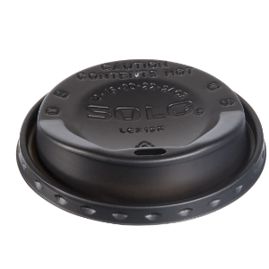 Tapa Negra Desechable para Vaso Misqtique de 12 onzas