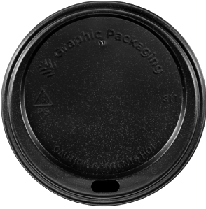 Tapa Negra Desechable para Vaso de Cafe de 10 onzas